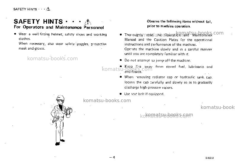 Komatsu gd500r-2jpn Operation manual cover Page 5