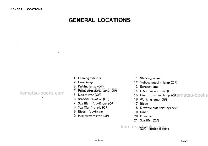 Komatsu gd600r-1jpn Operation manual cover Page 5 Komatsu gd600r-1jpn Operation manual cover Page 5