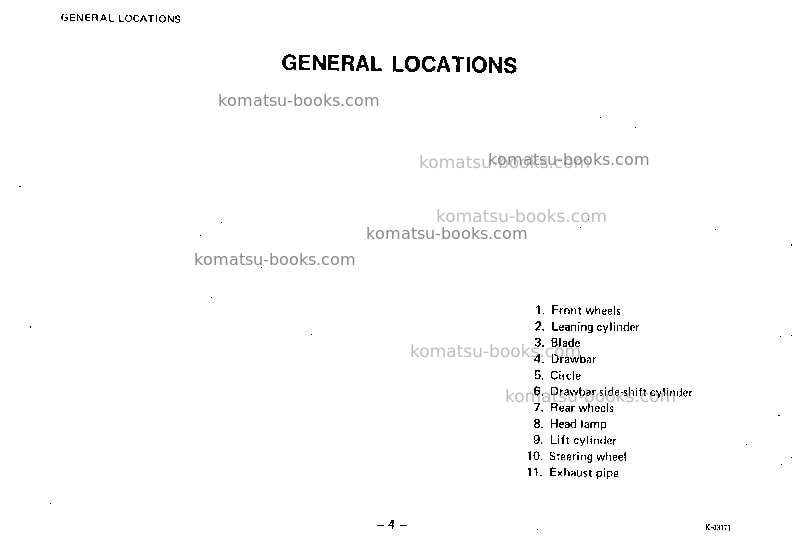 Komatsu gd705r-2jpn Operation manual cover Page 5