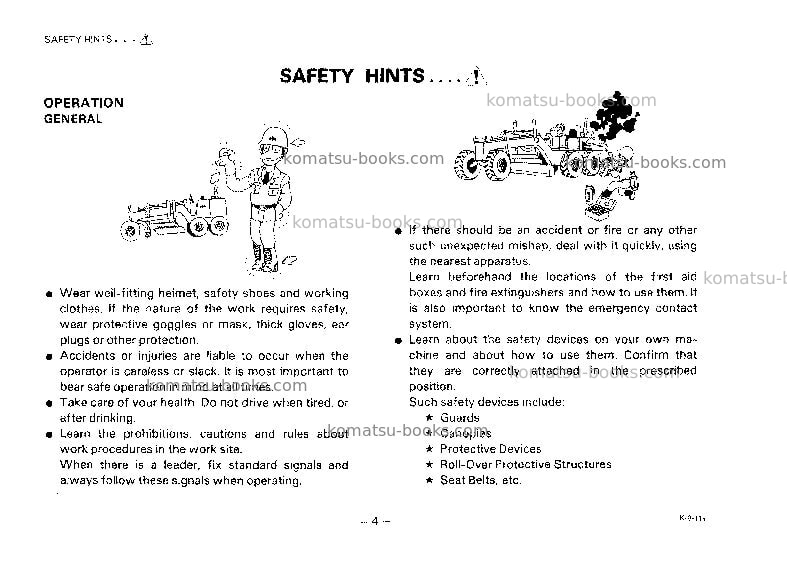 Komatsu gd505a-2jpn Operation manual cover Page 5