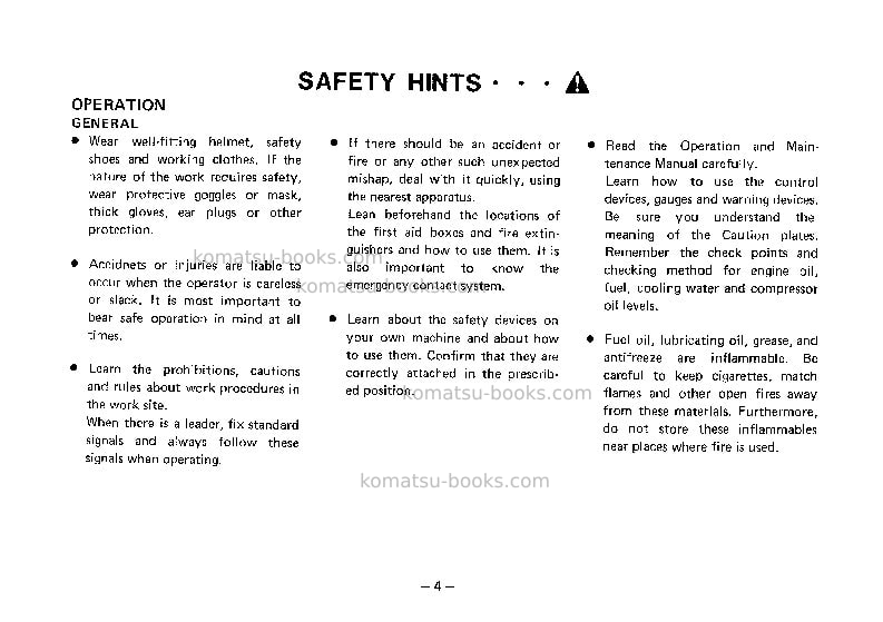 Komatsu ec210zs-1jpn Operation manual cover Page 5 Komatsu ec210zs-1jpn Operation manual cover Page 5