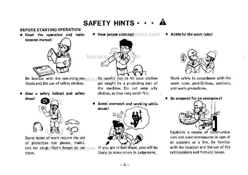 Komatsu ec170z-1jpn Operation manual cover Page 5 Komatsu ec170z-1jpn Operation manual cover Page 5