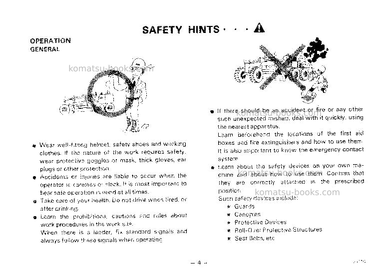 Komatsu gd511a-1jpn Operation manual cover Page 5 Komatsu gd511a-1jpn Operation manual cover Page 5