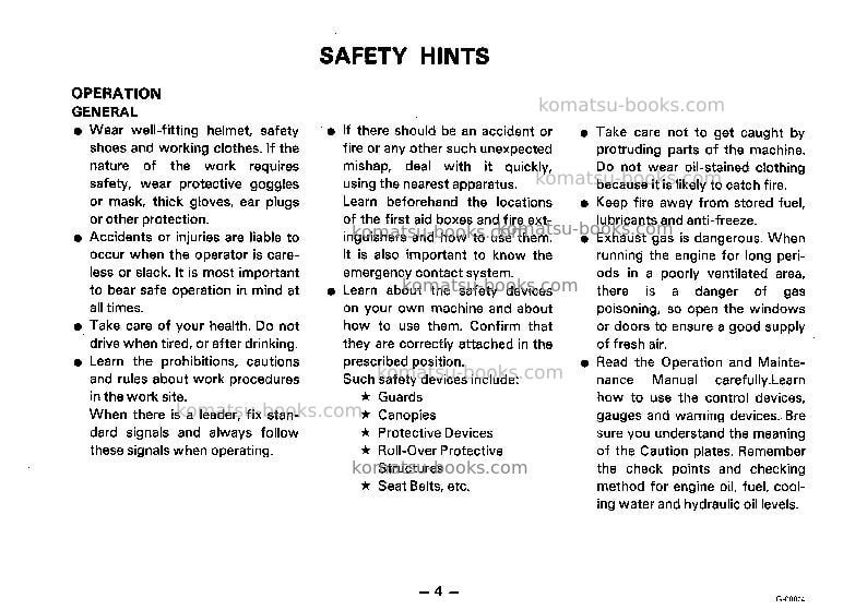 Komatsu gd625a-1jpn Operation manual cover Page 5
