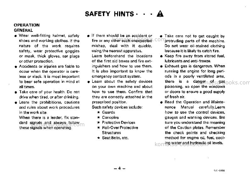 Komatsu gd615a-1jpn Operation manual cover Page 5
