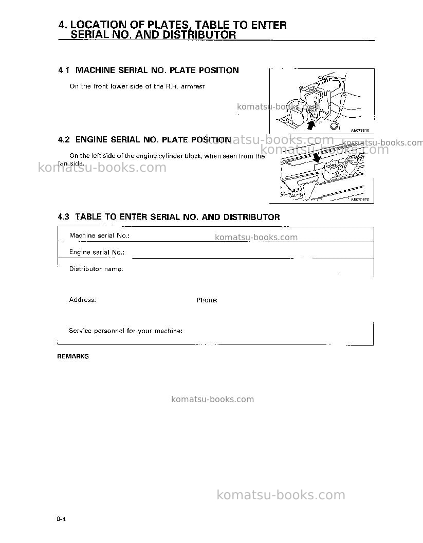 Komatsu d58e-1jpn Operation manual cover Page 5 Komatsu d58e-1jpn Operation manual cover Page 5