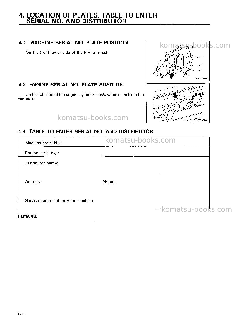 Komatsu d58e-1jpn Operation manual cover Page 5 Komatsu d58e-1jpn Operation manual cover Page 5