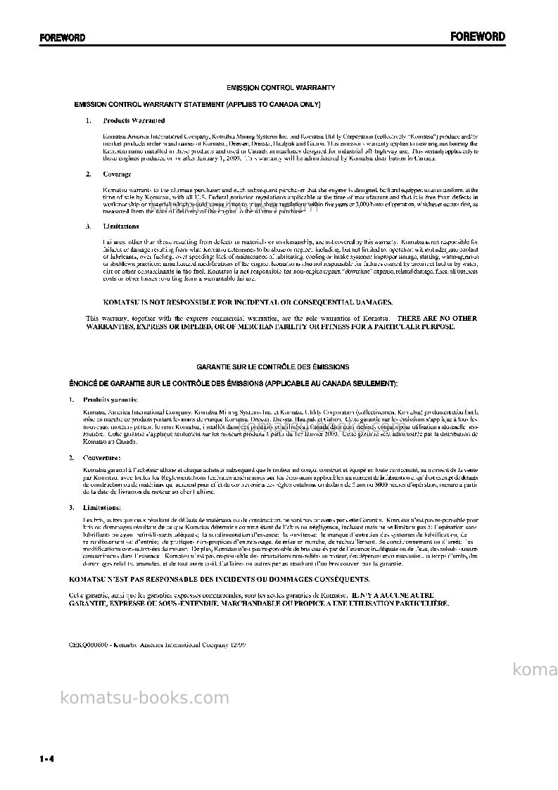 Komatsu dwt065-1jpn-towing winch Operation manual cover Page 5