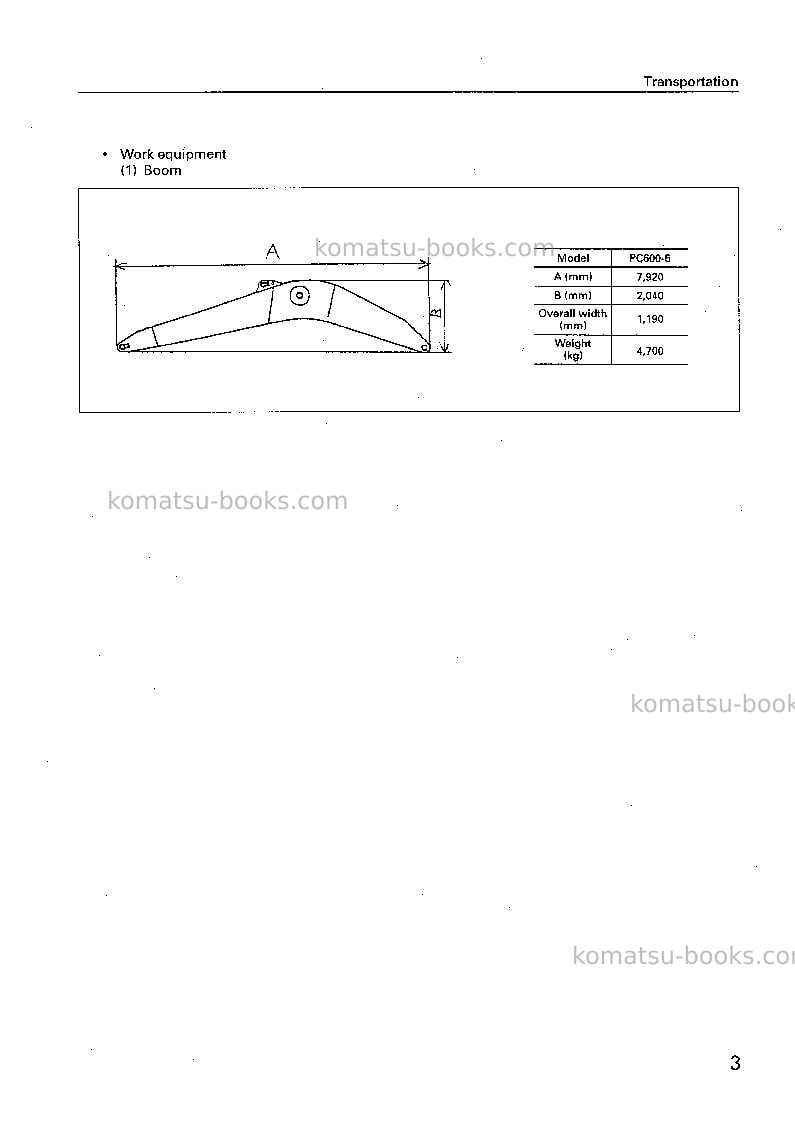 Komatsu pc600lc-6jpn Field assembly manual cover Page 5 Komatsu pc600lc-6jpn Field assembly manual cover Page 5