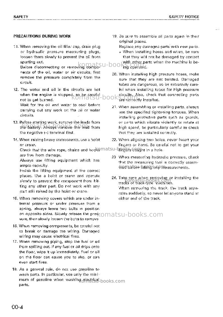 Komatsu d575a-2jpn Repair & maintenance cover Page 5 Komatsu d575a-2jpn Repair & maintenance cover Page 5