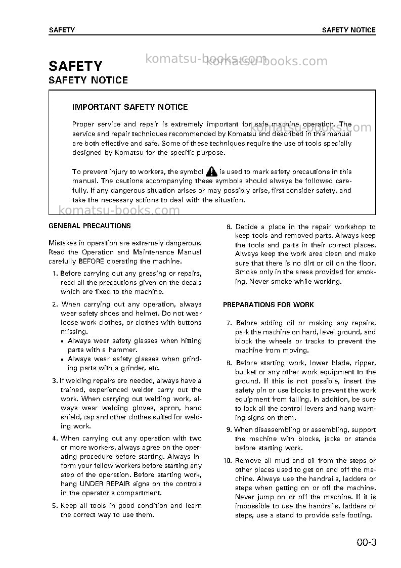 Komatsu cd110r-1jpn Repair & maintenance cover Page 5