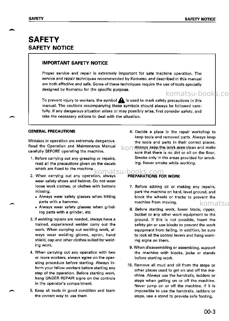Komatsu sa12v170-1jpn-for ksp Repair & maintenance cover Page 5