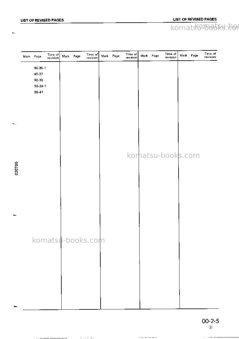 Komatsu pc300-6jpn Repair & maintenance cover Page 5 Komatsu pc300-6jpn Repair & maintenance cover Page 5