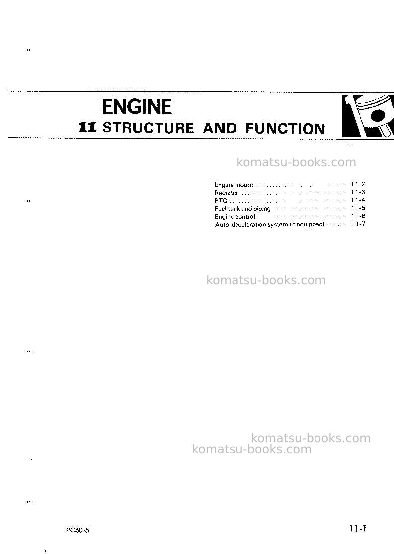 Komatsu pc60l-5jpn Repair & maintenance cover Page 5