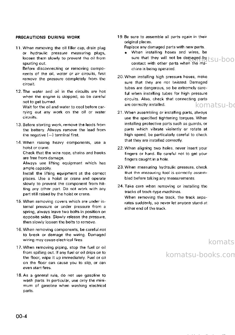 Komatsu pc05-7jpn Repair & maintenance cover Page 5 Komatsu pc05-7jpn Repair & maintenance cover Page 5