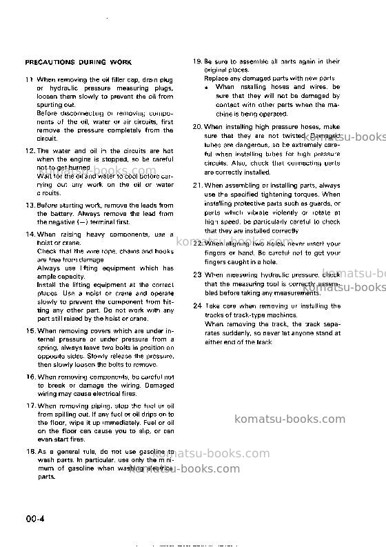 Komatsu pc28uu-1jpn Repair & maintenance cover Page 5