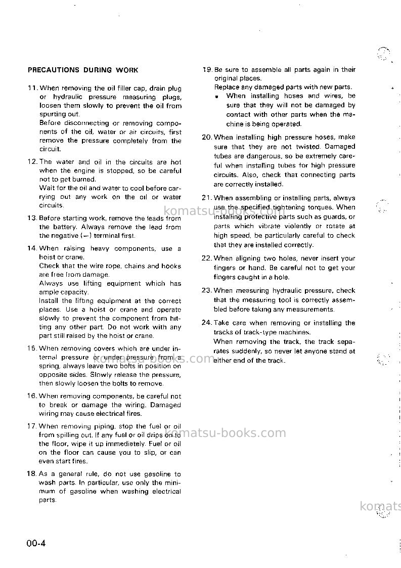 Komatsu gs360-2jpn Repair & maintenance cover Page 5