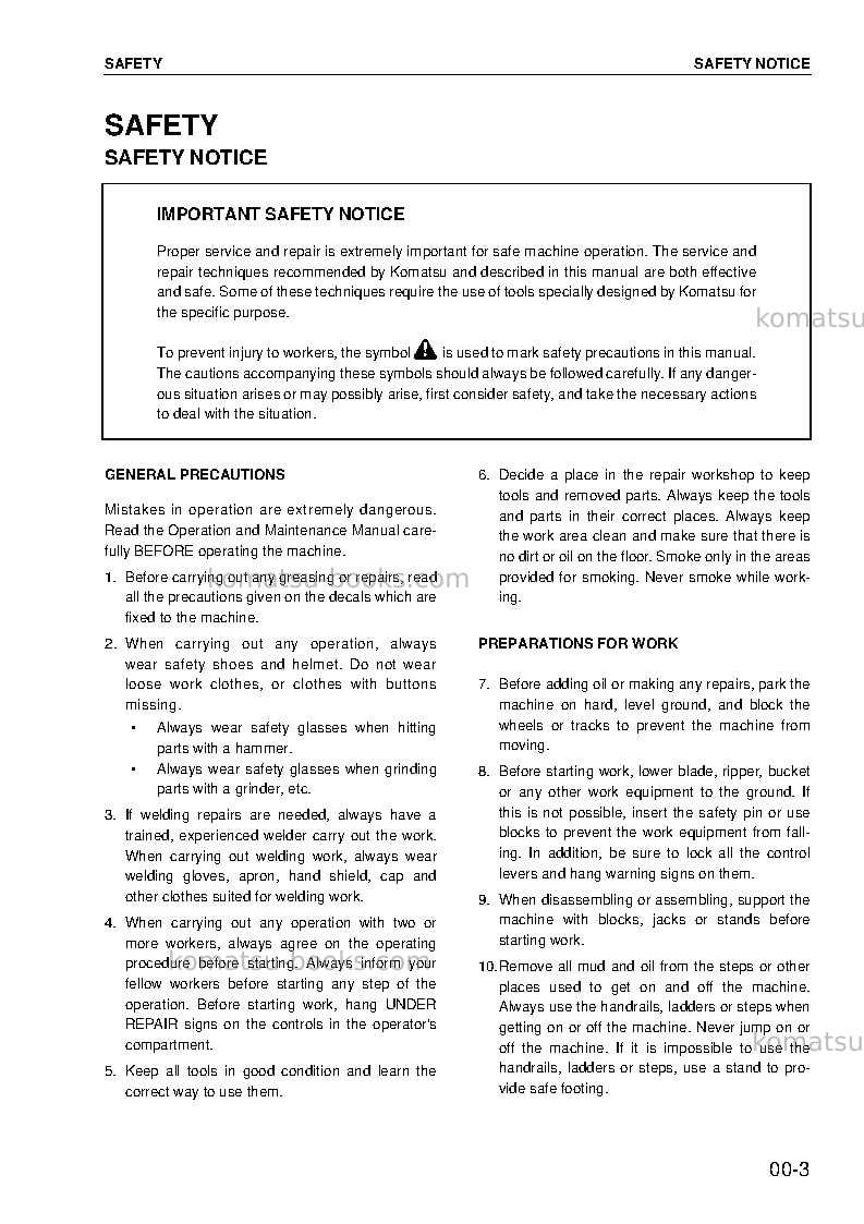 Komatsu 12v170-1 seriesjpn Repair & maintenance cover Page 5 Komatsu 12v170-1 seriesjpn Repair & maintenance cover Page 5