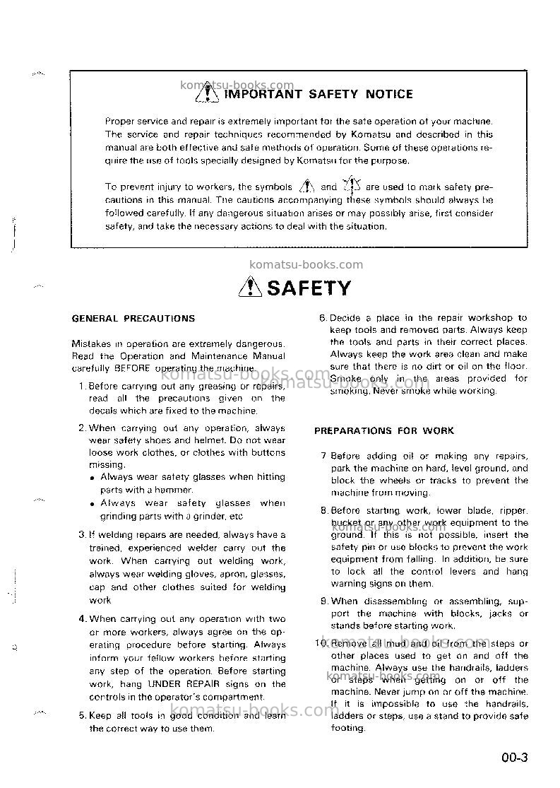 Komatsu wa40-1jpn Repair & maintenance cover Page 5