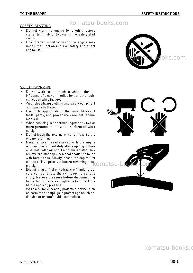 Komatsu 3d67e-1jpn Repair & maintenance cover Page 5