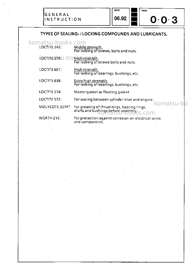 Komatsu ha270-1jpn Repair & maintenance cover Page 5 Komatsu ha270-1jpn Repair & maintenance cover Page 5