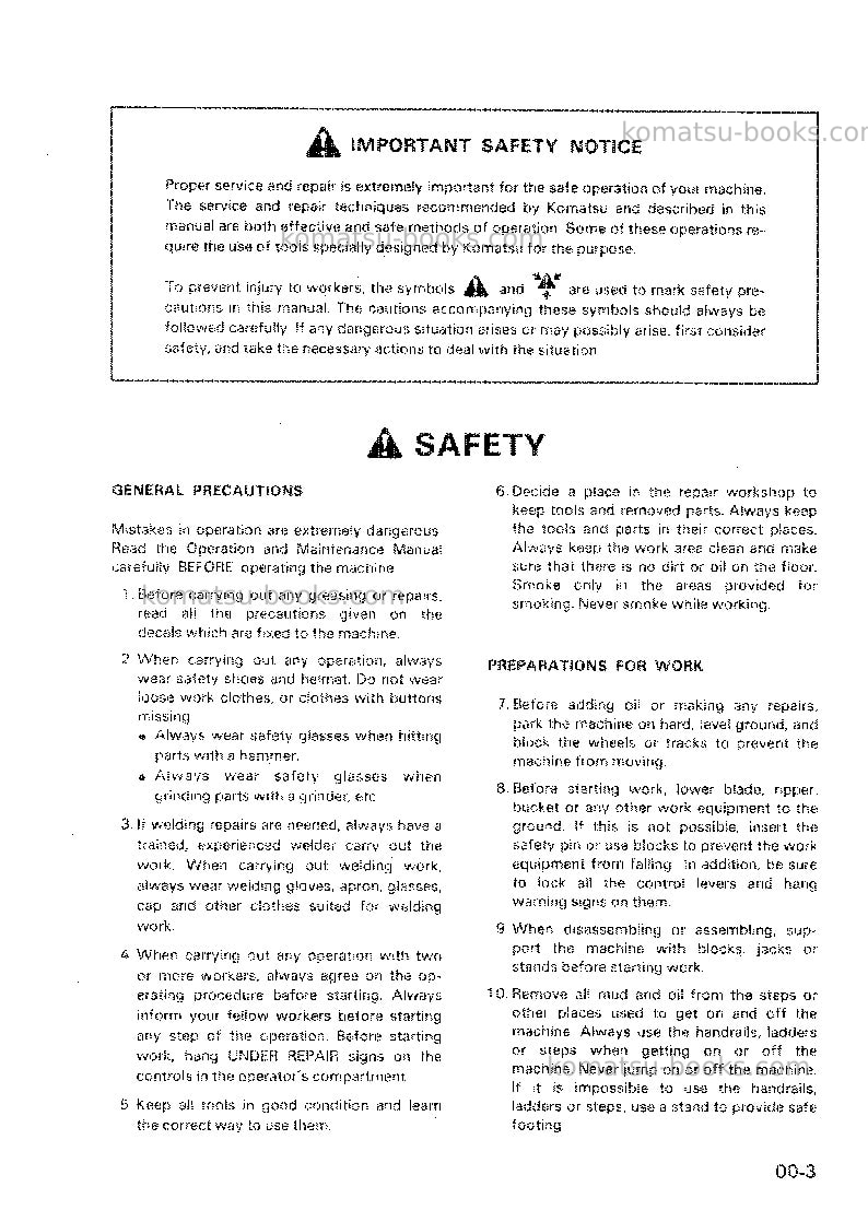 Komatsu dwt125-2jpn-towing winch for d85a-21 Repair & maintenance cover Page 5 Komatsu dwt125-2jpn-towing winch for d85a-21 Repair & maintenance cover Page 5