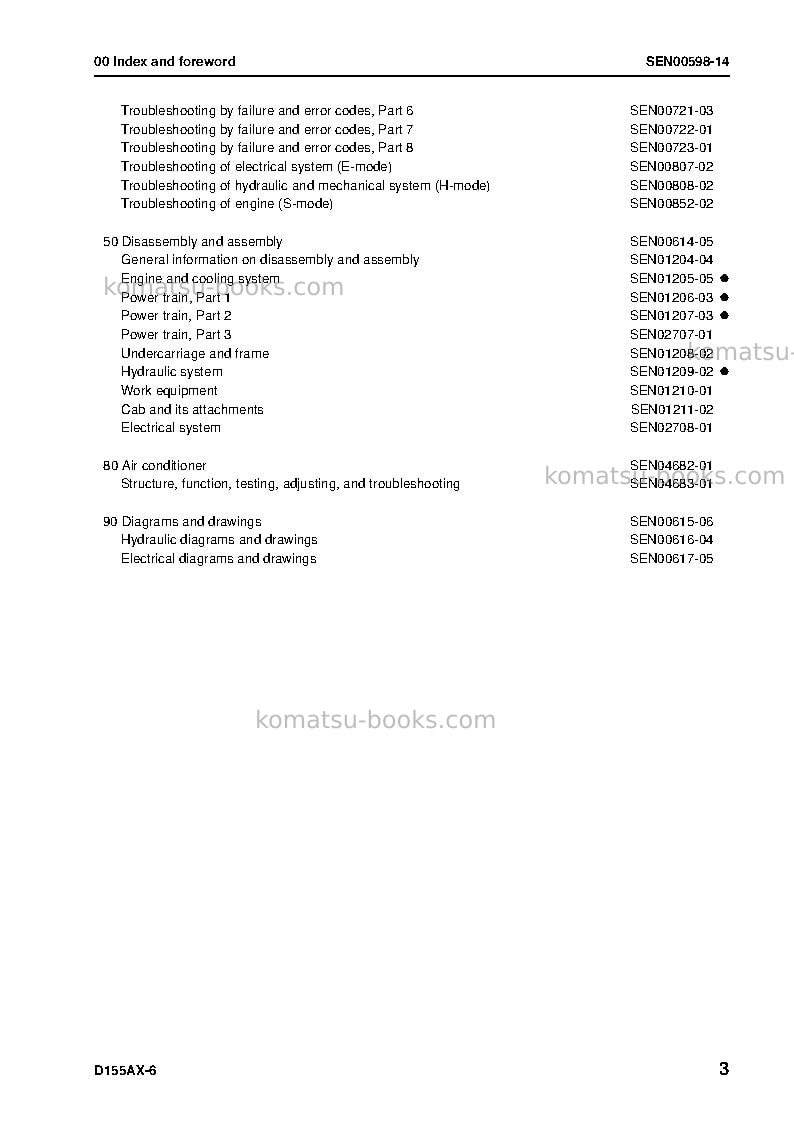 Komatsu d155ax-6jpn Repair & maintenance cover Page 5 Komatsu d155ax-6jpn Repair & maintenance cover Page 5