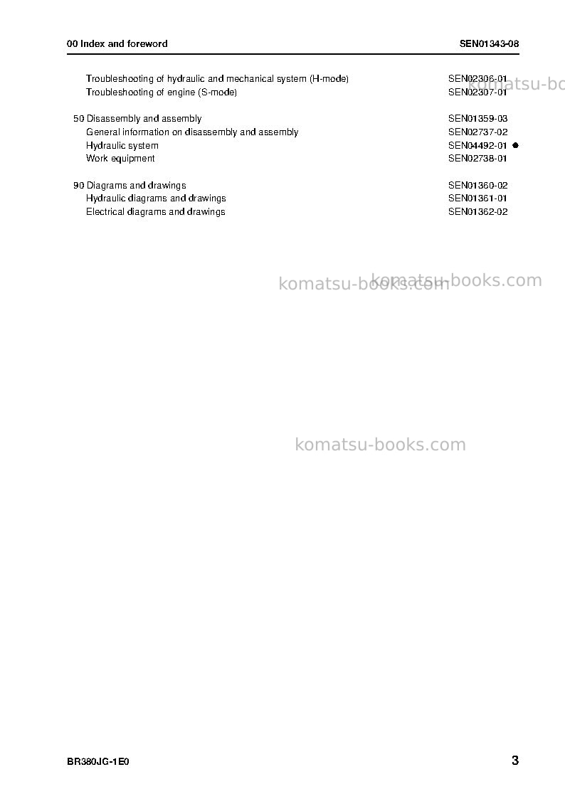 Komatsu br380jg-1jpn-tier3 Repair & maintenance cover Page 5 Komatsu br380jg-1jpn-tier3 Repair & maintenance cover Page 5