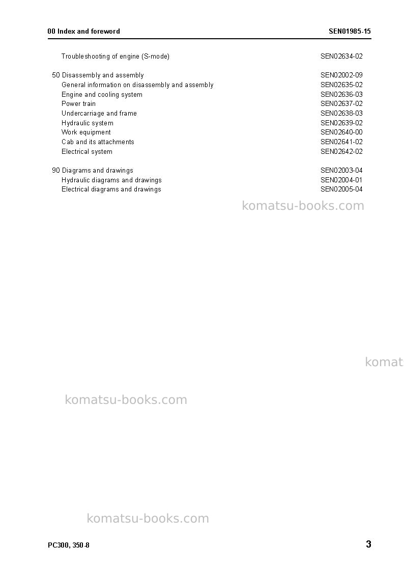 Komatsu pc300-8jpn-work equipment grease 500h Repair & maintenance cover Page 5