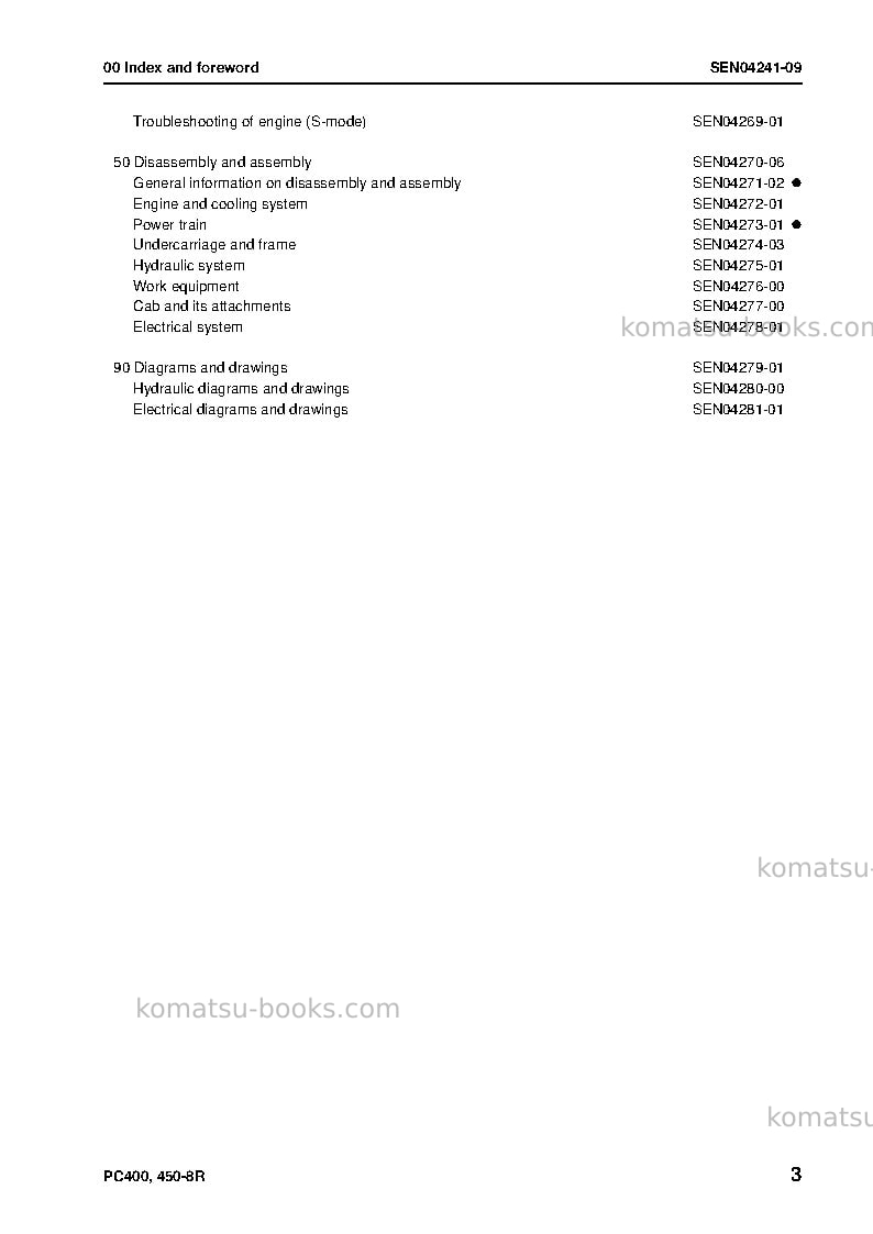 Komatsu pc400-8jpn-r, work equipment grease 100h Repair & maintenance cover Page 5