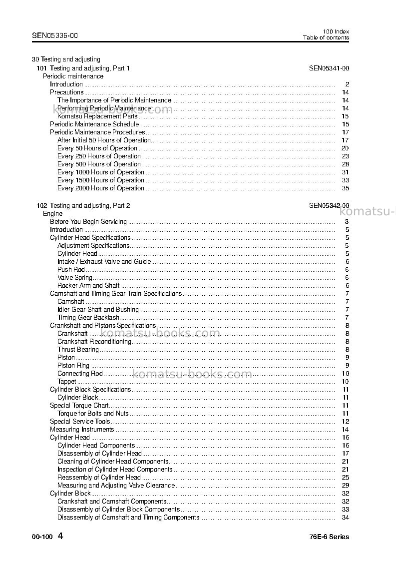 Komatsu 76e-6 seriesjpn Repair & maintenance cover Page 5 Komatsu 76e-6 seriesjpn Repair & maintenance cover Page 5