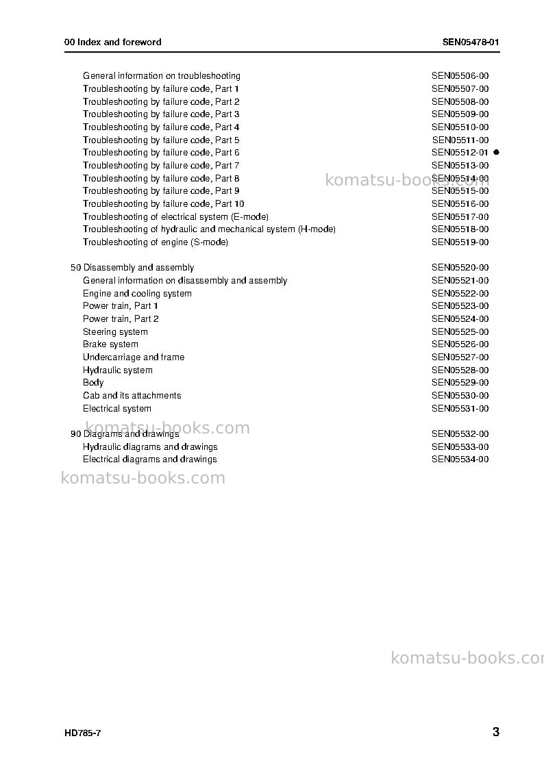 Komatsu hd785-7jpn--40c degree for cis Repair & maintenance cover Page 5