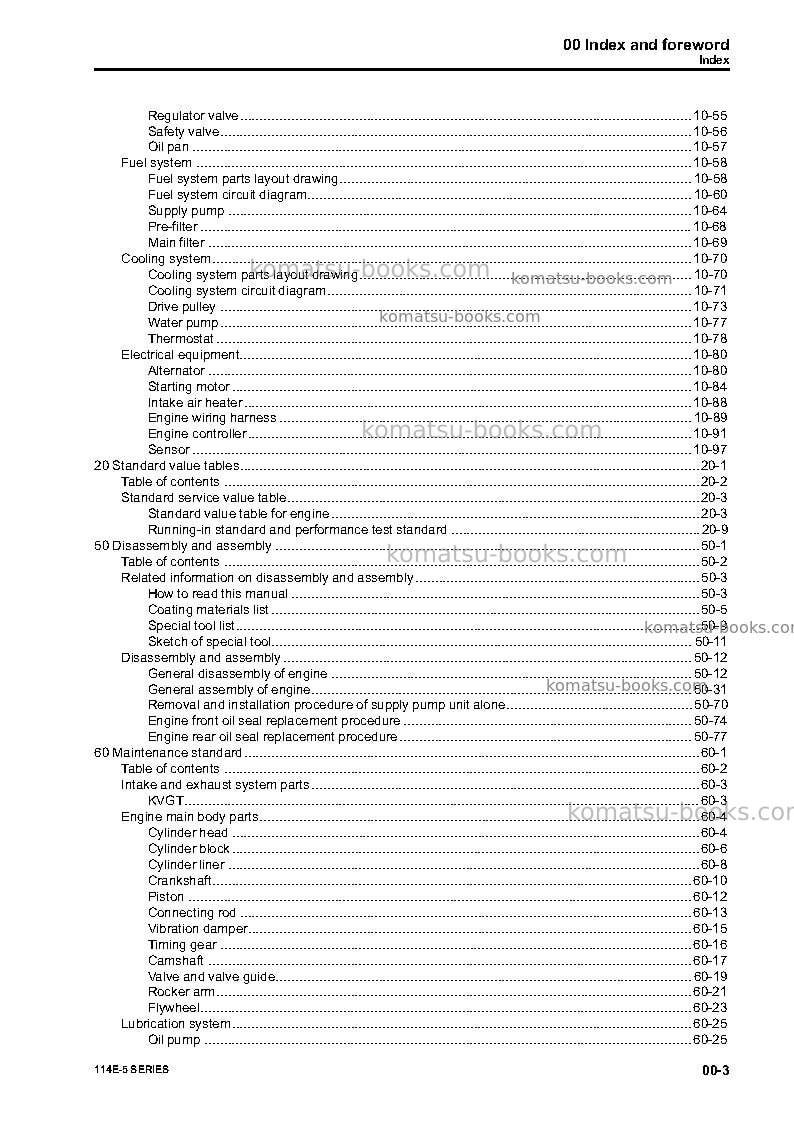 Komatsu 114e-5jpn-tier 4 Repair & maintenance cover Page 5 Komatsu 114e-5jpn-tier 4 Repair & maintenance cover Page 5