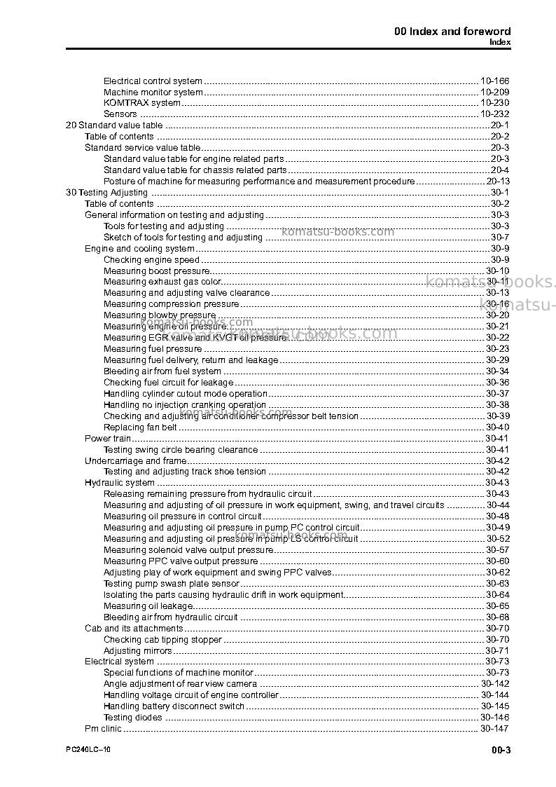 Komatsu pc240lc-10jpn Repair & maintenance cover Page 5