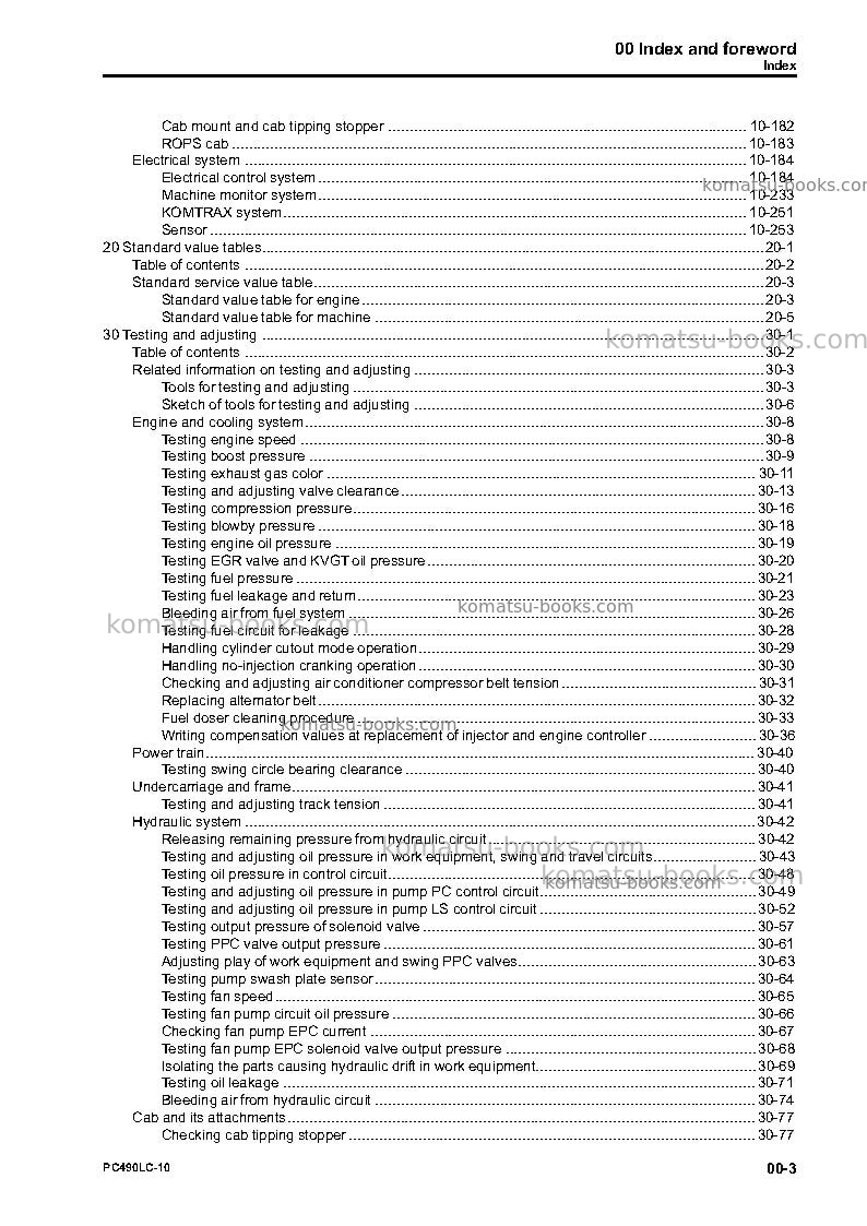 Komatsu pc490lc-10jpn Repair & maintenance cover Page 5