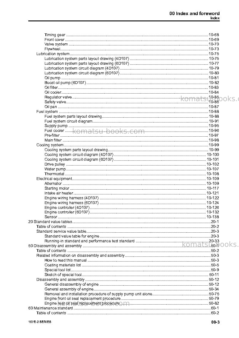 Komatsu 4d107e-2jpn Repair & maintenance cover Page 5