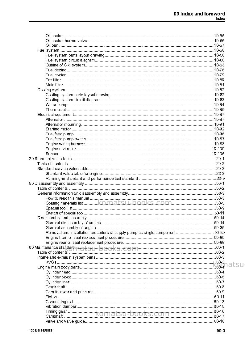 Komatsu 125e-6 seriesjpn Repair & maintenance cover Page 5 Komatsu 125e-6 seriesjpn Repair & maintenance cover Page 5