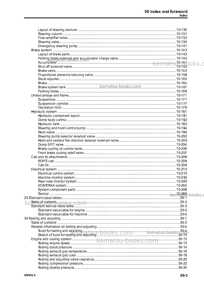 Komatsu hm300-3jpn Repair & maintenance cover Page 5 Komatsu hm300-3jpn Repair & maintenance cover Page 5