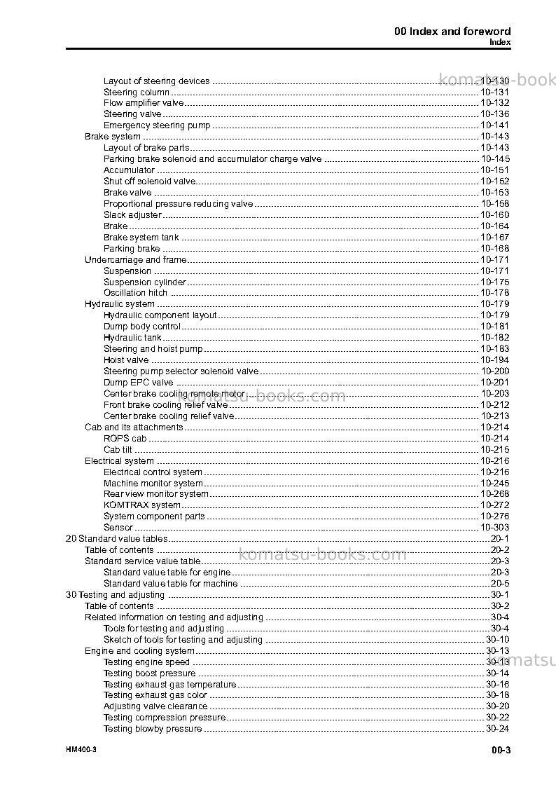 Komatsu hm400-3jpn Repair & maintenance cover Page 5