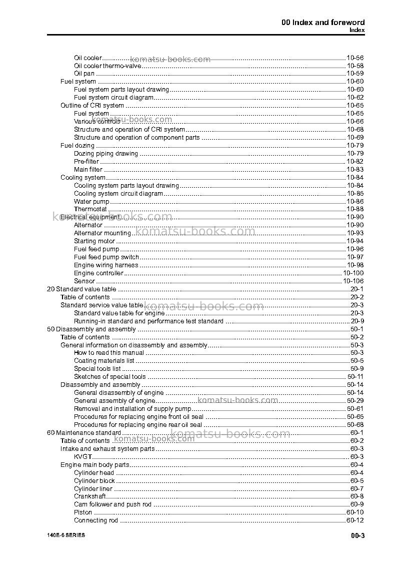 Komatsu 140e-6 seriesjpn Repair & maintenance cover Page 5 Komatsu 140e-6 seriesjpn Repair & maintenance cover Page 5