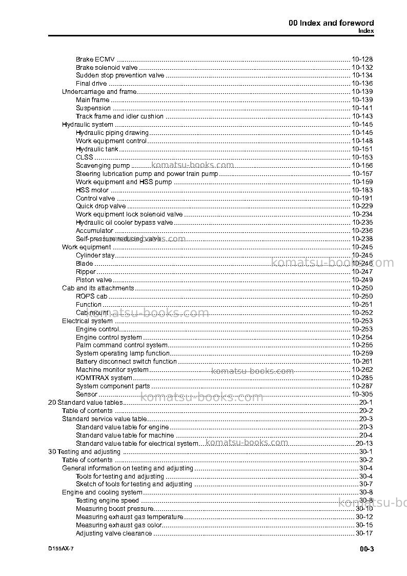 Komatsu d155ax-7jpn Repair & maintenance cover Page 5 Komatsu d155ax-7jpn Repair & maintenance cover Page 5