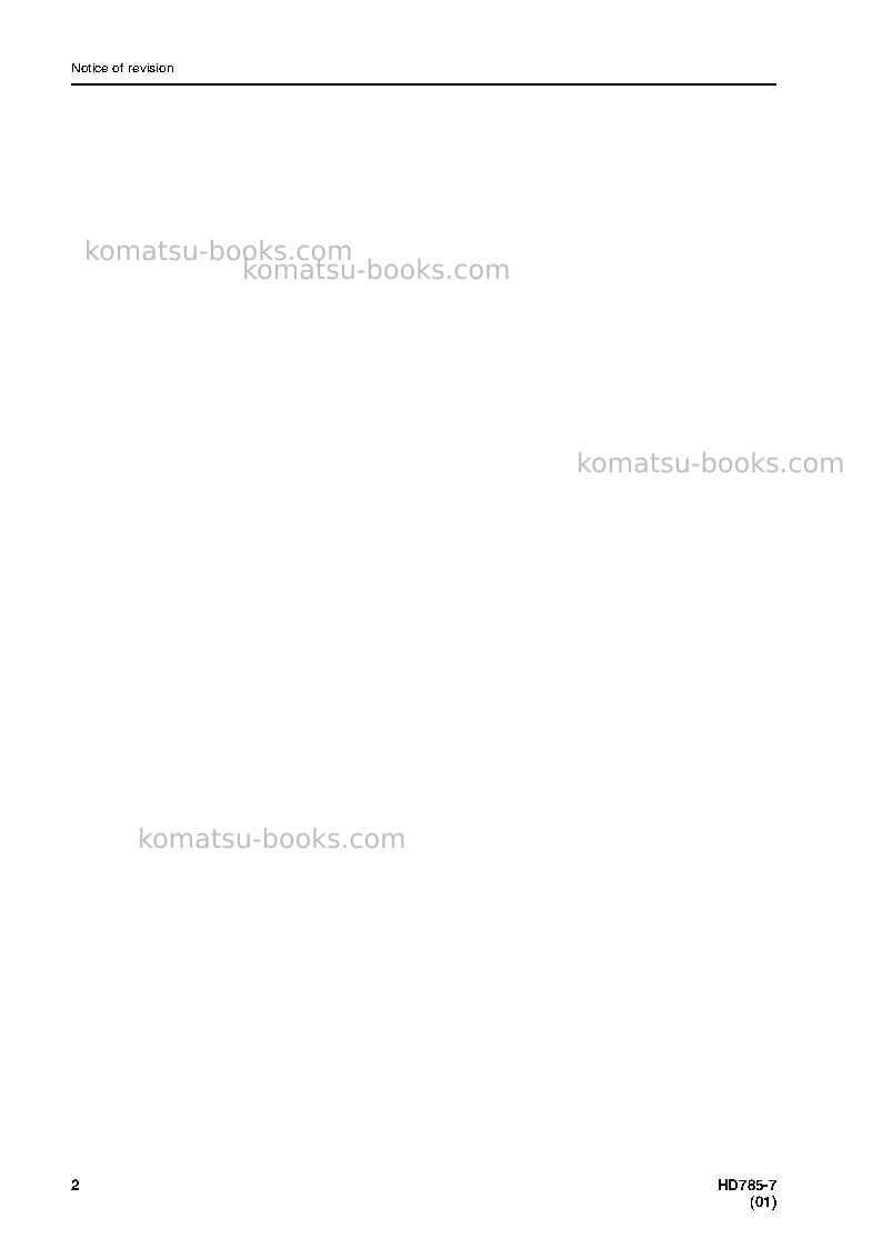 Komatsu hd785-7jpn-for kal Repair & maintenance cover Page 5