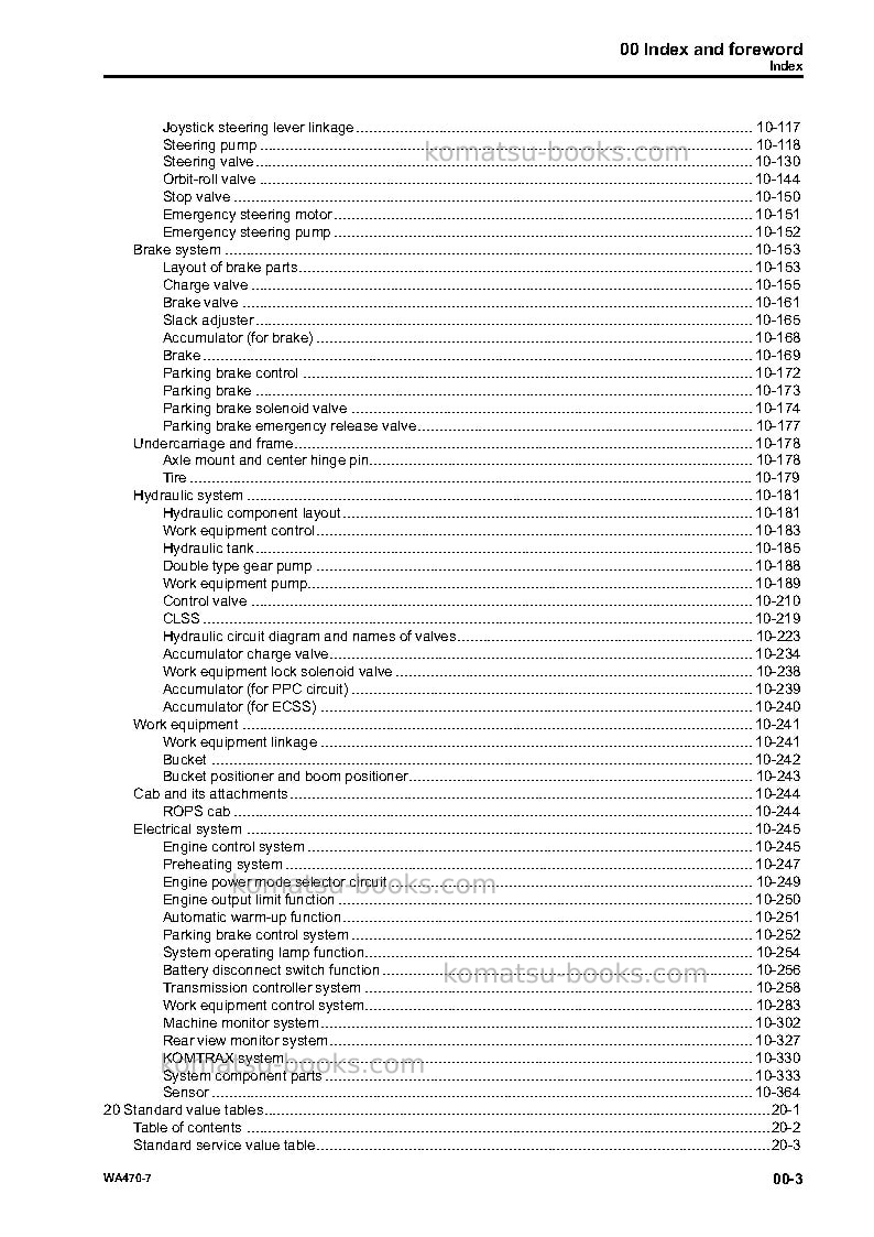 Komatsu wa470-7jpn Repair & maintenance cover Page 5