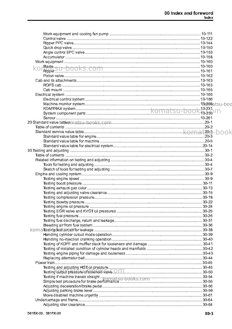 Komatsu d61exi-23jpn Repair & maintenance cover Page 5