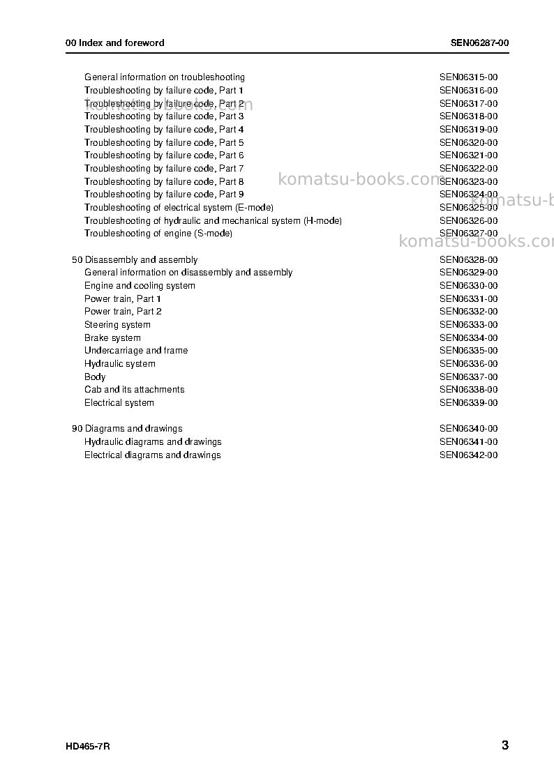 Komatsu hd465-7jpn-w/o egr, -40c degree Repair & maintenance cover Page 5