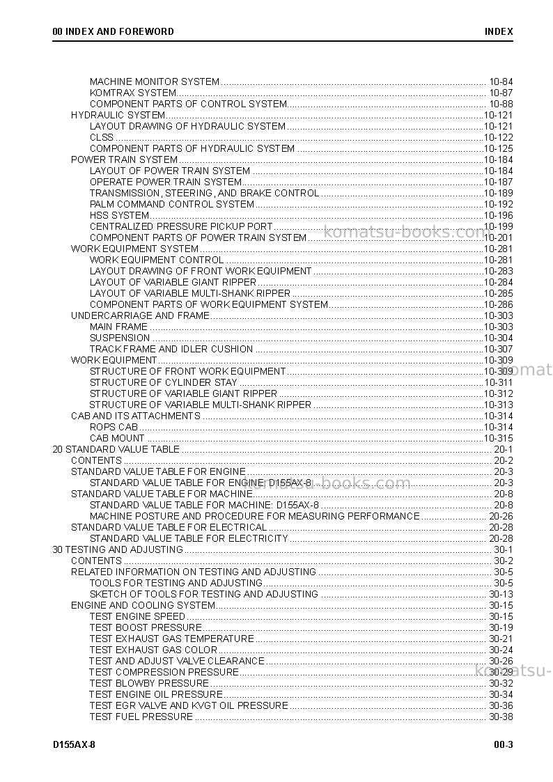 Komatsu d155ax-8jpn Repair & maintenance cover Page 5 Komatsu d155ax-8jpn Repair & maintenance cover Page 5