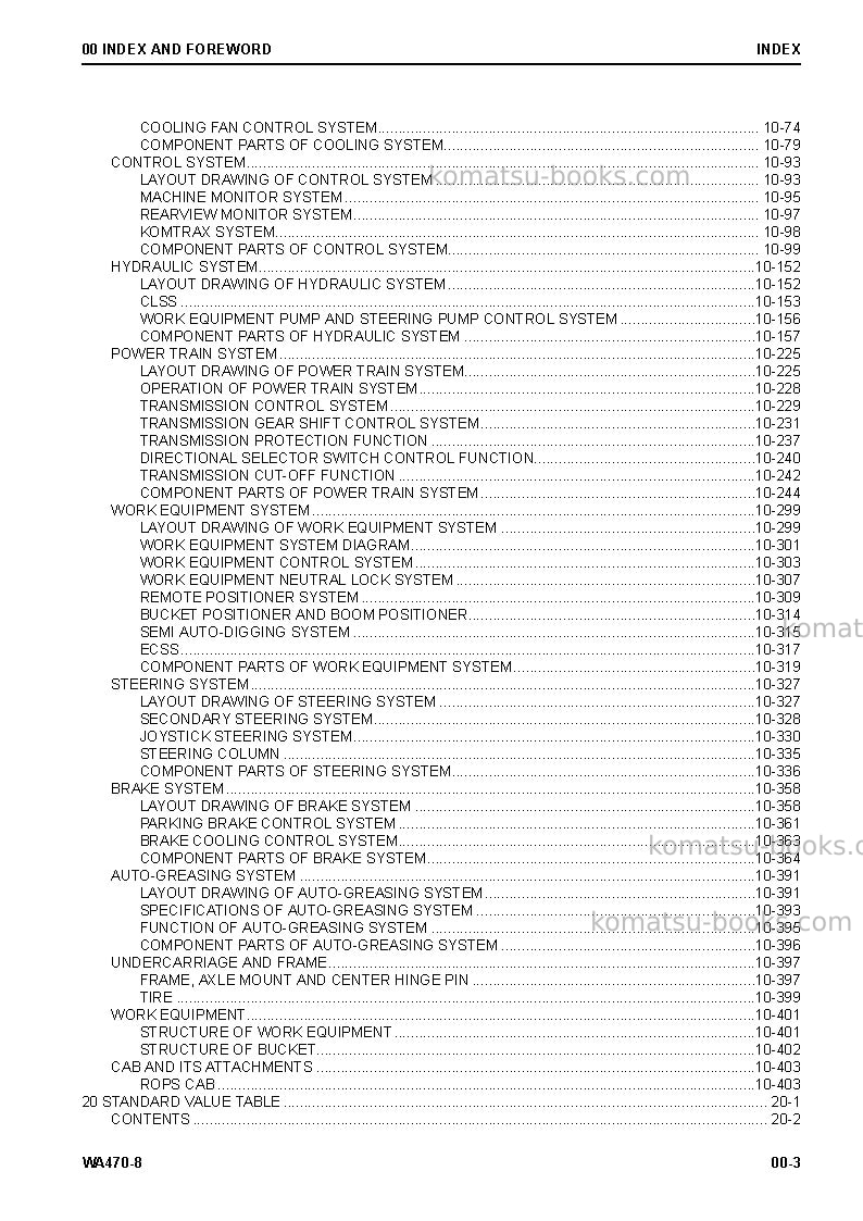 Komatsu wa470-8jpn Repair & maintenance cover Page 5