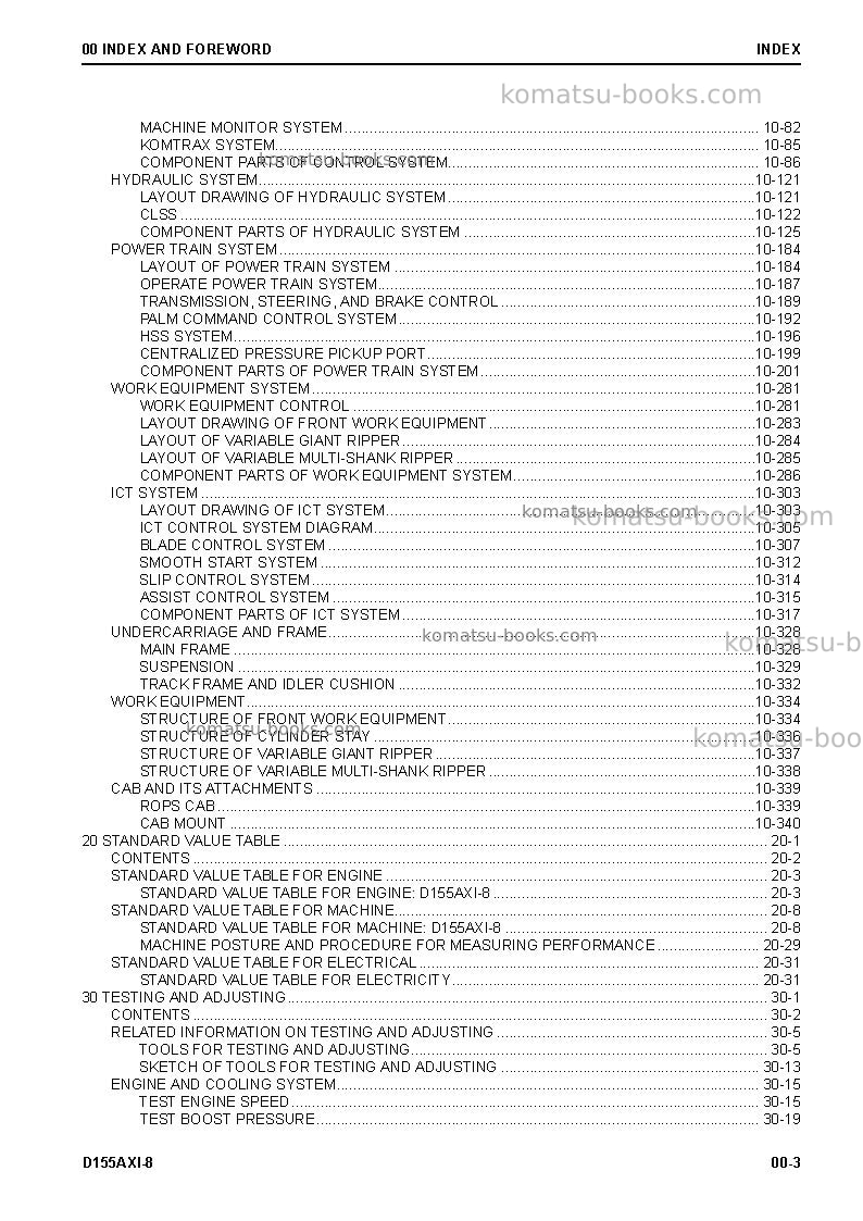 Komatsu d155axi-8jpn Repair & maintenance cover Page 5