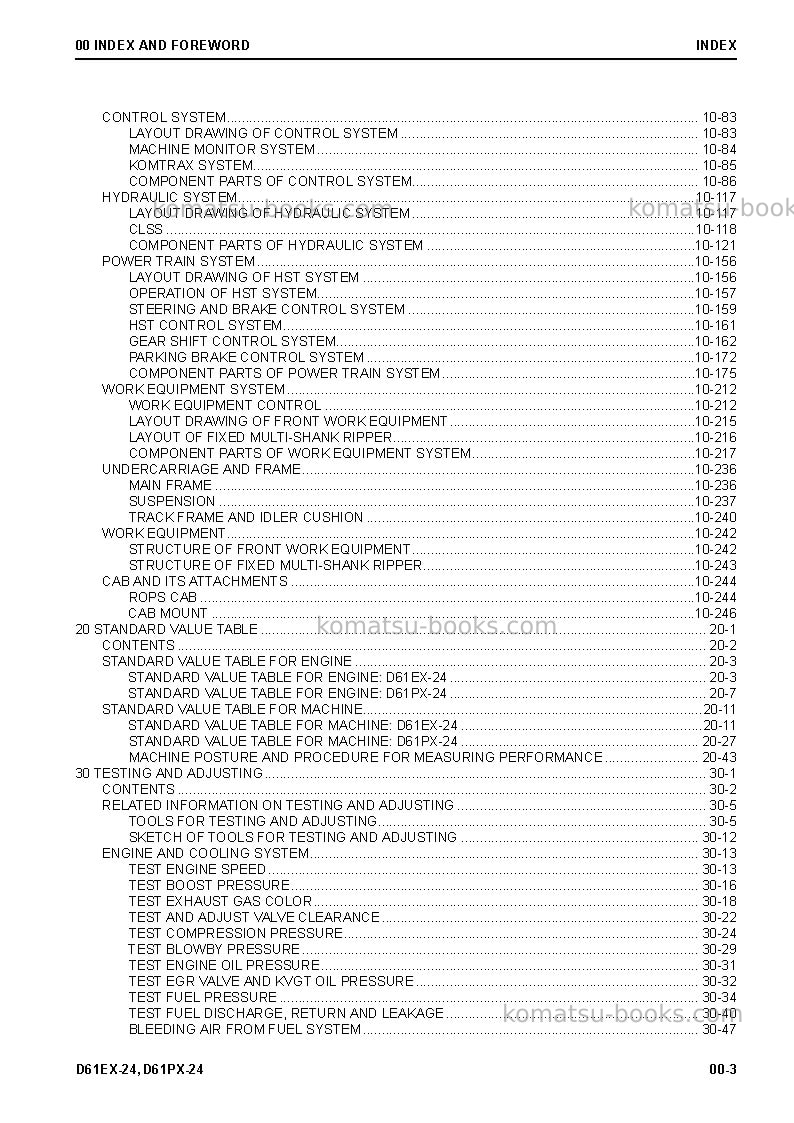 Komatsu d61ex-24jpn Repair & maintenance cover Page 5 Komatsu d61ex-24jpn Repair & maintenance cover Page 5