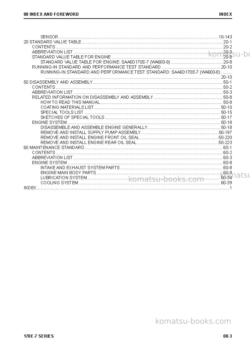 Komatsu 170e-7 seriesjpn Repair & maintenance cover Page 5 Komatsu 170e-7 seriesjpn Repair & maintenance cover Page 5